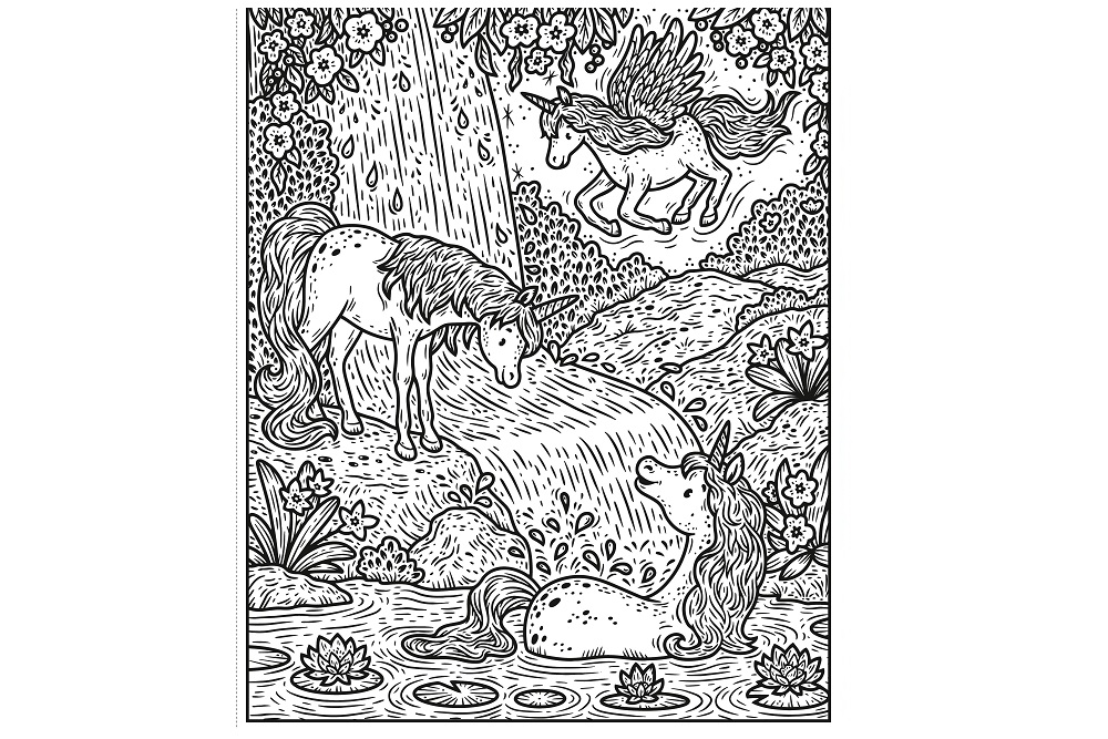 UNICORN WORLD MAGIC PAINTING BOOK